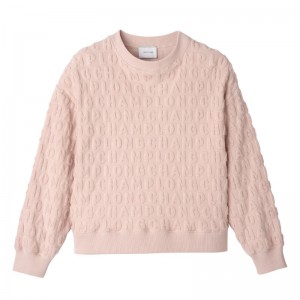 Longchamp Sweatshirt Nude | 3610579-VI