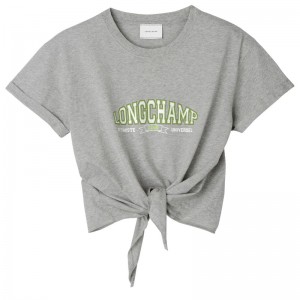 Longchamp Tied T-shirt Grau | 4716092-LN