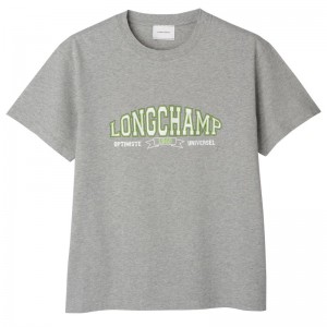Longchamp T-shirt Grau | 0175943-AH