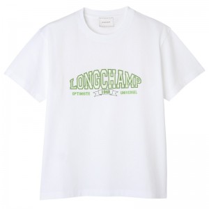 Longchamp T-shirt Weiß | 1295867-ZQ