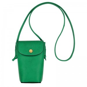 Longchamp Épure Phone Case With Leather Lace Grün | 9158276-QX